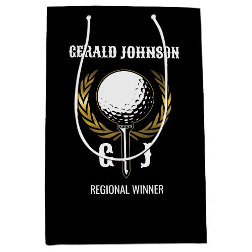 Ultimate Golf Monogram Design Medium Gift Bag