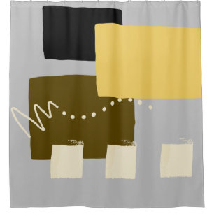 Ultimate gray and illuminating Yellow color No1 Shower Curtain