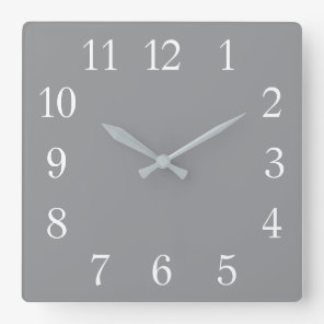 Ultimate Gray Solid Color Of Year Square Wall Clock