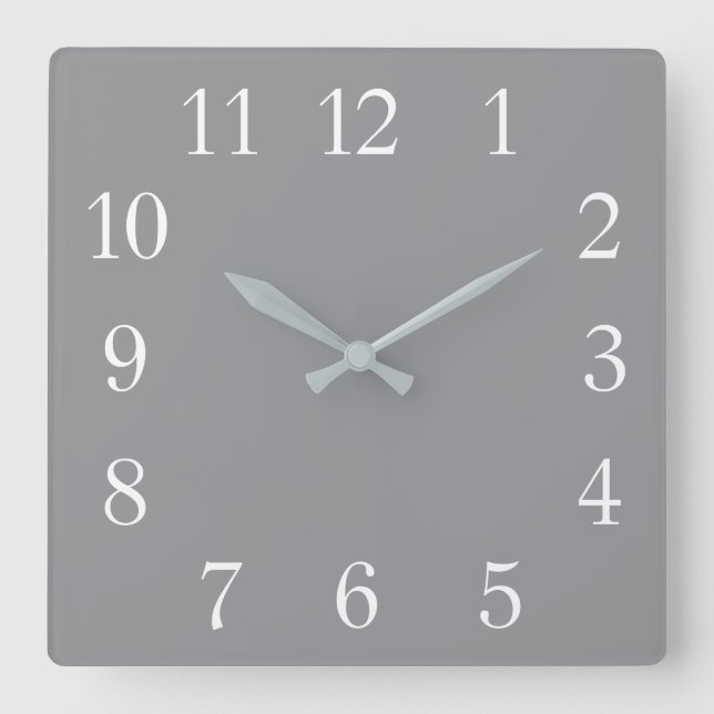 Ultimate Gray Solid Color Of Year Square Wall Clock (Front)