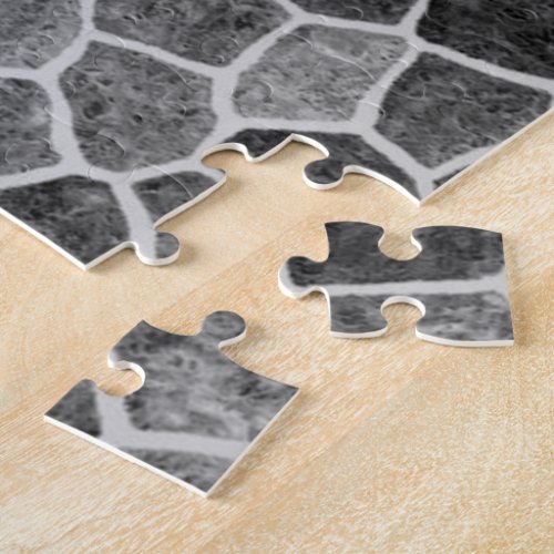 Ultimate Grey Cobbled Patchwork Terrazo Pattern Jigsaw Puzzle