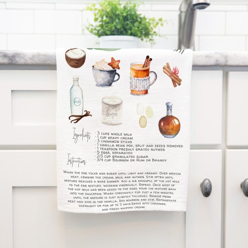 Ultimate Homemade Eggnog  Recipe Heirloom Kitchen Towel