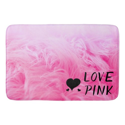 Ultimate Hot Pink Fuzzy Faux Fur Bath Mat