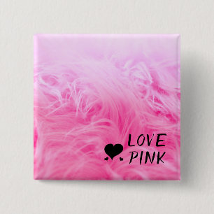 Ultimate Hot Pink Fuzzy Faux Fur Button