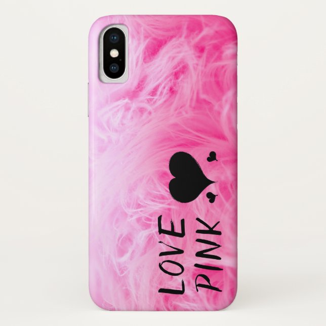 Ultimate Hot Pink Fuzzy Faux Fur Case-Mate iPhone Case (Back)