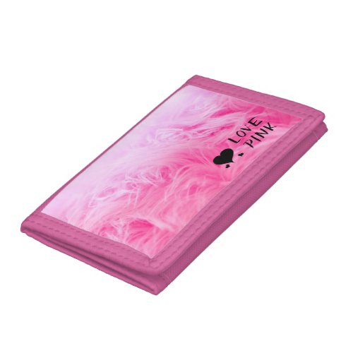 Ultimate Hot Pink Fuzzy Faux Fur Trifold Wallet