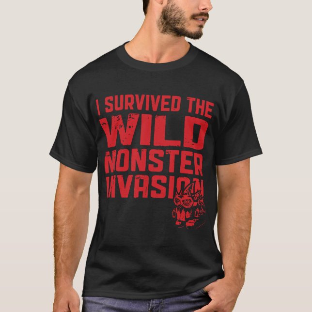 Ultimate I Survived Wild Monster Invasion T-Shirt (Front)
