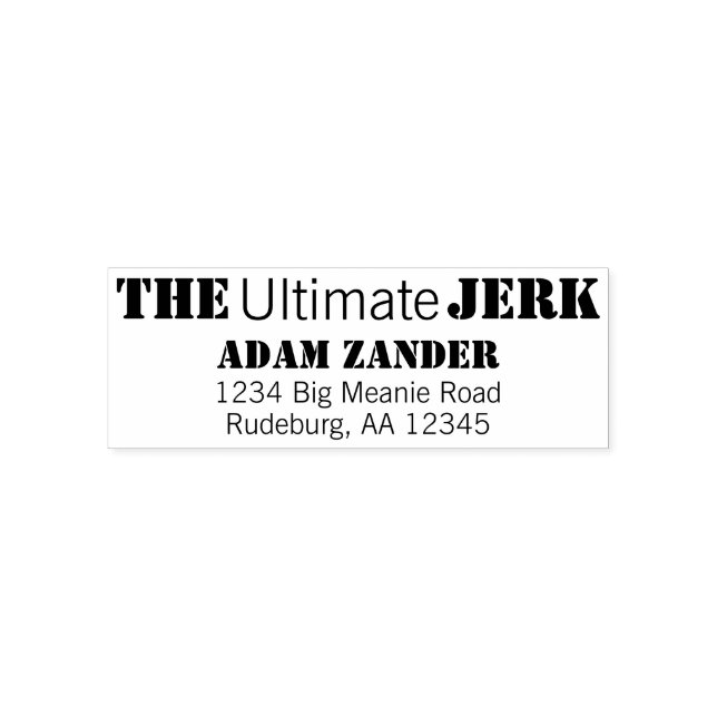 Ultimate Jerk Humorous Self-inking Stamp (Design)