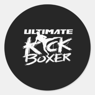 Ultimate Kickboxer Kickboxing Kickbox Kick Boxing Classic Round Sticker