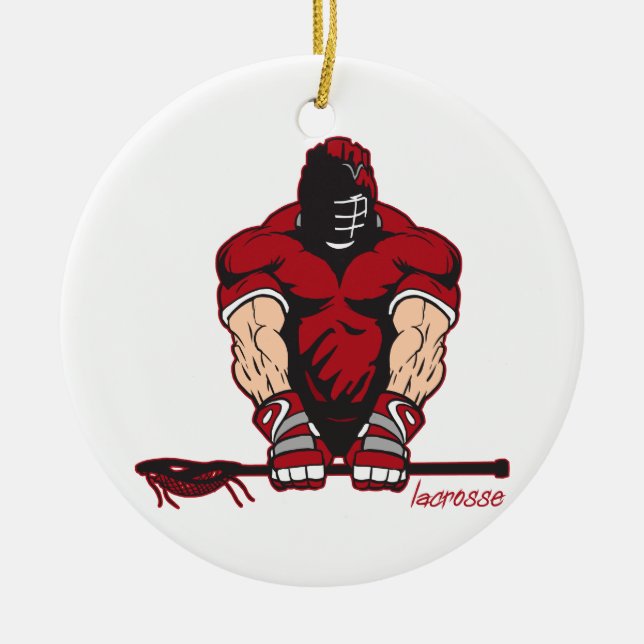 Ultimate Lacrosse Ceramic Ornament (Front)