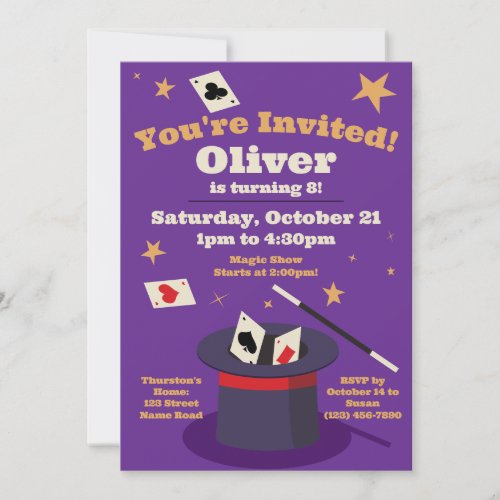 Ultimate Magician Birthday Party Invitation