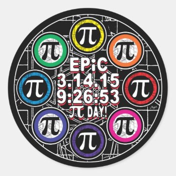 Ultimate Memorial For Epic Pi Day Symbol Classic Round Sticker by PiintheSky at Zazzle