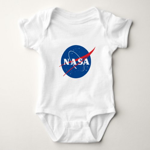 Ultimate NASA Logo Rocket White Baby Bodysuit