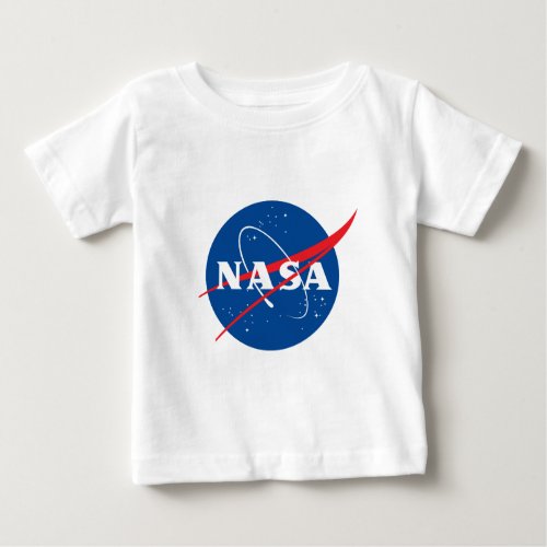 Ultimate NASA Logo Rocket White Soft Cotton Baby T_Shirt