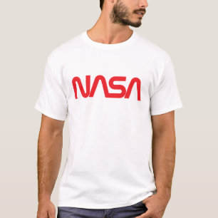 Ultimate NASA Logotype Rocket White Heavy Cotton T-Shirt