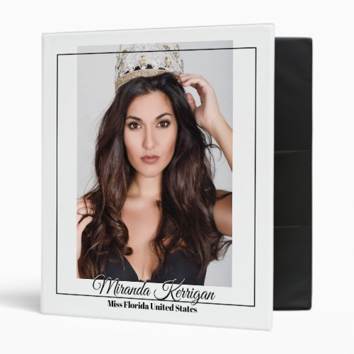 Ultimate Pageant Binder BW  Custom Photo Notebook