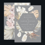 Ultimate Pampas Grass Floral Tropical Gray Wedding Invitation<br><div class="desc">Ultimate Pampas Grass Floral Tropical Gray Wedding Invitation</div>