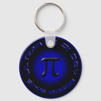 Ultimate Pi Day 2015 3.14.15 9:26:53 (blue) Keychain