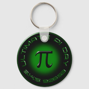 Ultimate Pi Day 2015 3.14.15 9:26:53 (green) Keychain