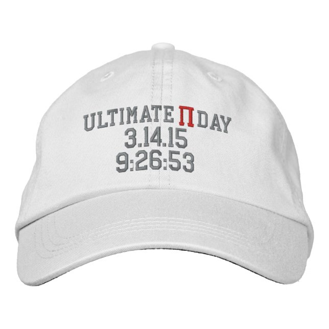 Ultimate Pi Day 2015 Embroidered Baseball Cap (Front)