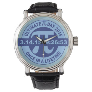 Ultimate Pi day watch 2015 3.14.15 9:26:53 clock