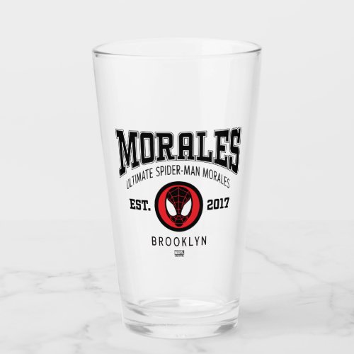 Ultimate Spider_Man Miles Morales Collegiate Logo Glass