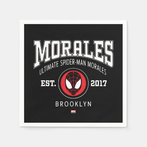 Ultimate Spider_Man Miles Morales Collegiate Logo Napkins