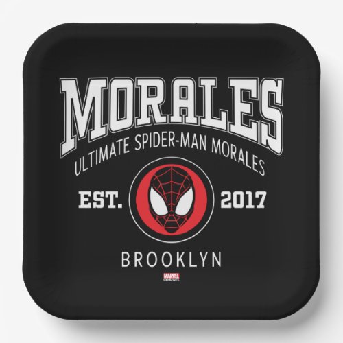 Ultimate Spider_Man Miles Morales Collegiate Logo Paper Plates