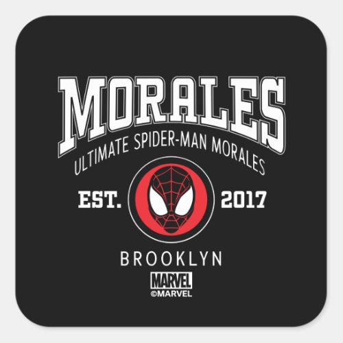 Ultimate Spider_Man Miles Morales Collegiate Logo Square Sticker