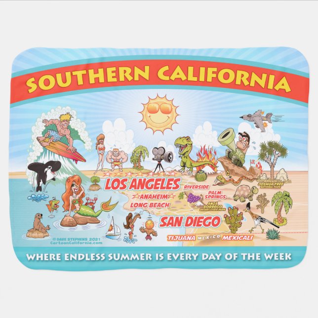Ultimate Sunny California Baby Blanket (Horizontal)
