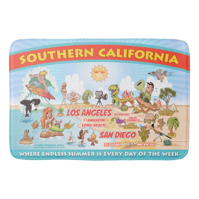Ultimate Sunny California Bath Mat (Front)