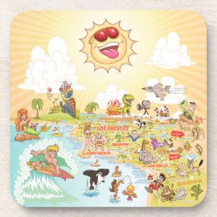Ultimate Sunny California Hard Plastic Coaster