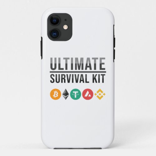 Ultimate Survival Kit Funny Bitcoin  Crypto  iPhone 11 Case