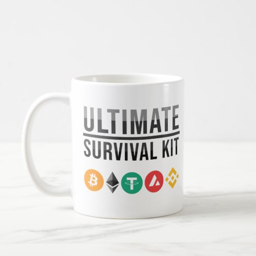 Ultimate Survival Kit Funny Bitcoin  Crypto   Coffee Mug
