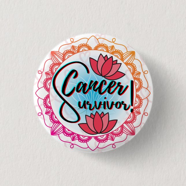 ULTIMATE SURVIVOR: CANCER SURVIVOR BUTTON (Front)
