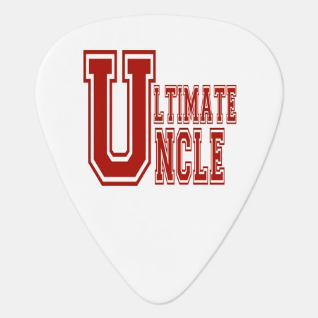 Ultimate Uncle In Off Red Guitar Pick