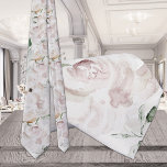 Ultra Blush Garden Peony Wedding Neck Tie<br><div class="desc">An ultra blush pink and natural white watercolor floral wedding neck tie featuring watercolor painted florals of peonies in bloom on an ecru natural watercolor wash background. This ultra blush pink,  white and greenery floral wedding neck tie is suitable for any occasion.</div>