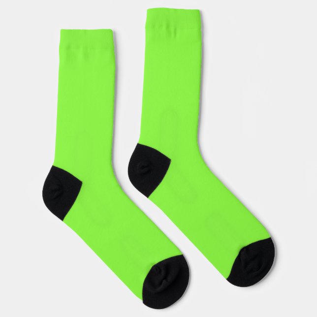 Ultra Bright Green Crew Socks (Right)