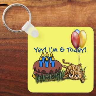 Ultra Cute 6 Year Old Leopard Keychain Birthday