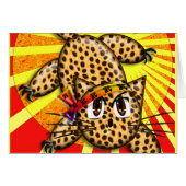Ultra Cute Anime Leopard Kitty Rainbow Head Band (Front Horizontal)
