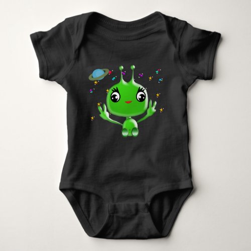 Ultra Cute Baby Alien Baby Bodysuit