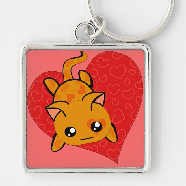 Ultra Cute Kawaii Anime Kitty Keychain (Front)