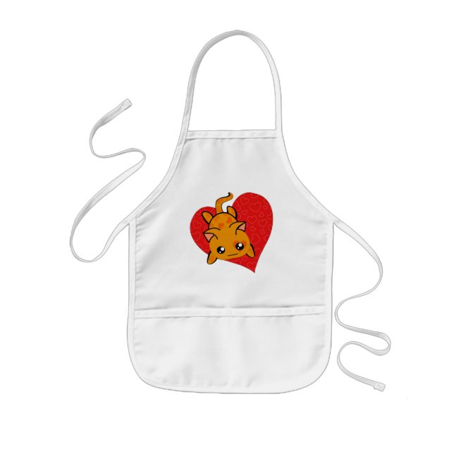 Ultra Cute Kawaii Anime Kitty Kids' Apron (Front)