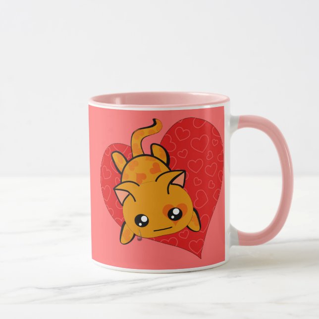 Ultra Cute Kawaii Valentine Kitty Mug (Right)