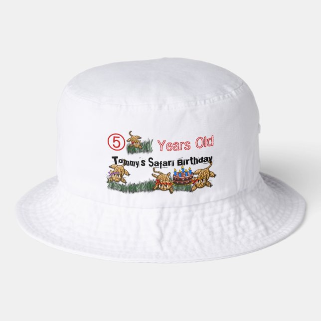 Ultra Cute Leopard Safari Birthday Hat (Front)