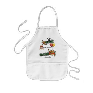 Ultra Cute Leopard Safari Birthday Invitations Kids' Apron