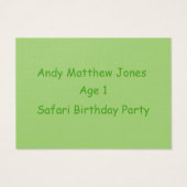 Ultra Cute Leopard Safari Birthday Invitations Wit (Back)