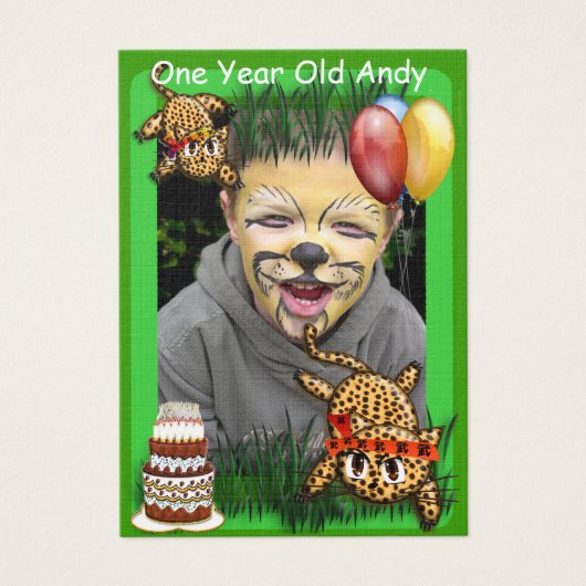 Ultra Cute Leopard Safari Birthday Invitations Wit (Front)