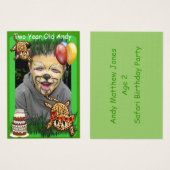 Ultra Cute Leopard Safari Birthday Invitations Wit (Front & Back)