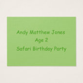Ultra Cute Leopard Safari Birthday Invitations Wit (Back)